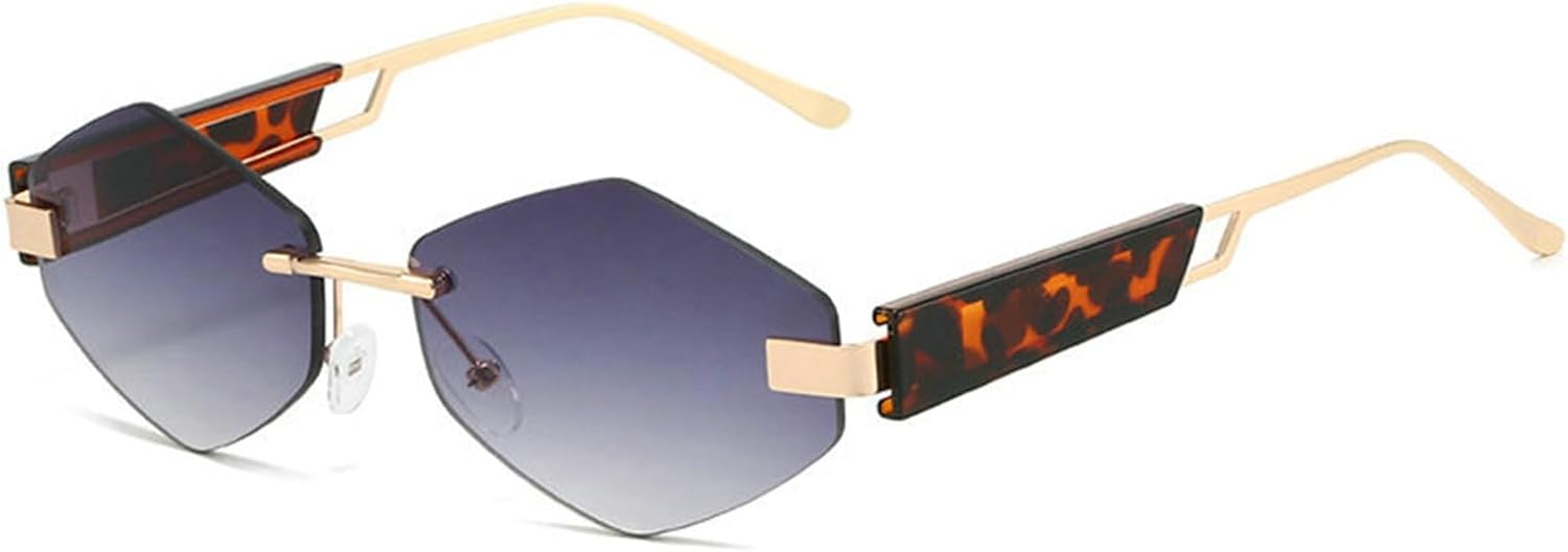 

Солнцезащитные очки Willochra без оправы в стиле шестиугольника, панк, для мужчин и женщин, роскошные многоугольные солнцезащитные очки для мужчин, винтажные очки, защита от ультрафиолета UV400, C2