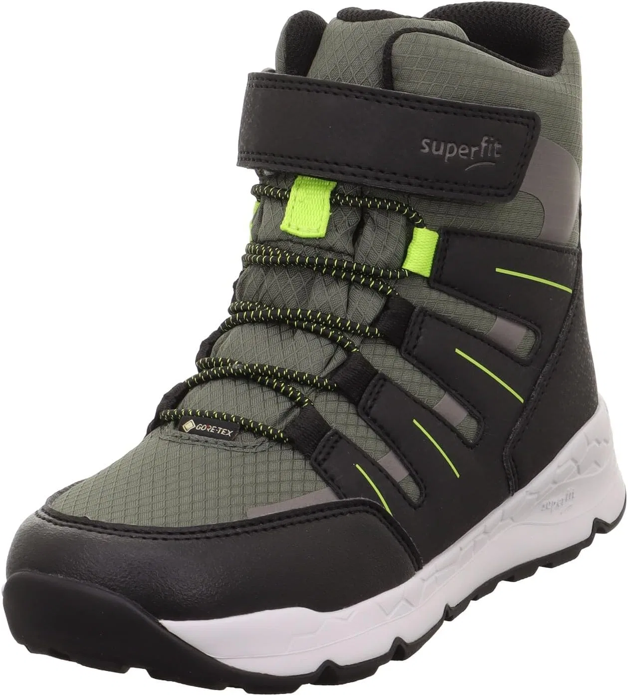 Детские зимние ботинки Superfit Free Ride с теплой подкладкой и мембраной Gore-Tex, Green Black 7000