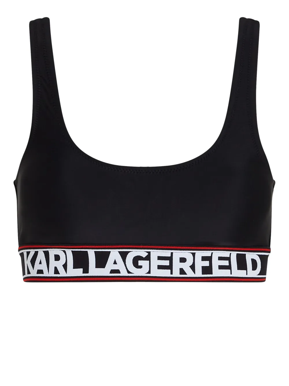 

Топ бикини с логотипом KARL LAGERFELD, черный