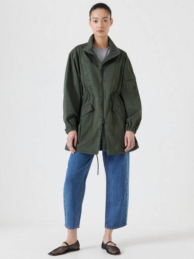 

Удобная хлопчатобумажная куртка-парка HUSH, цвет Dark Khaki Green