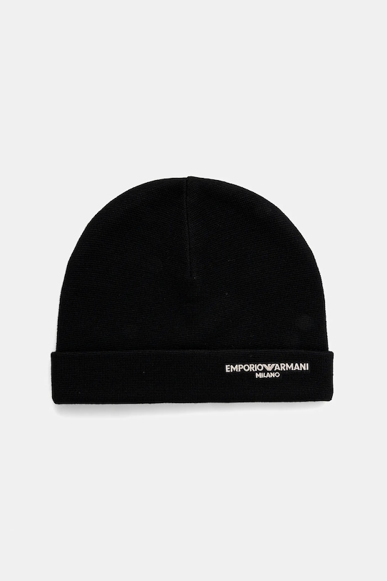 

Шерстяная шапка Emporio Armani, черный