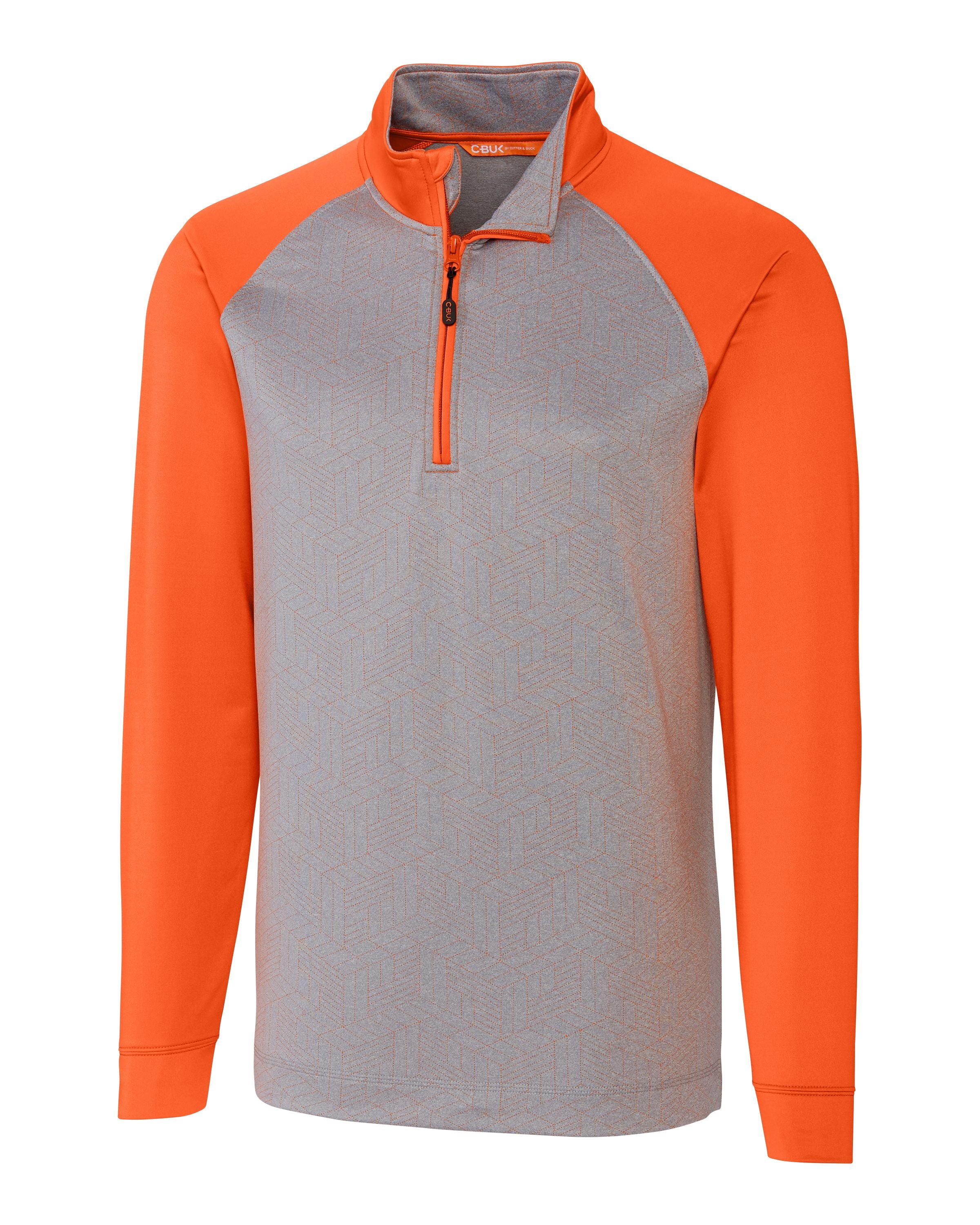 

Мужская куртка CBUK All-Star Printed Half-Zip Cutter & Buck, цвет college orange