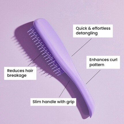 Tangle Teezer Расческа для волос Naturally Curly Wet Detangler для волос 3C - 4C уменьшает пушистость Purple Passion Galactic Blue 1 шт. — фото 3