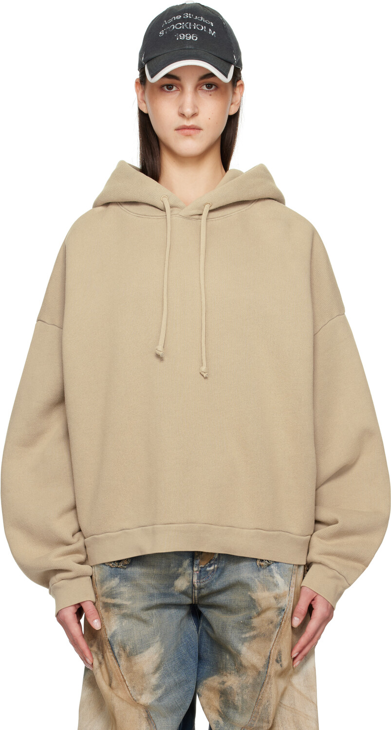 

Бежевая толстовка с капюшоном, окрашенная в готовом виде Acne Studios