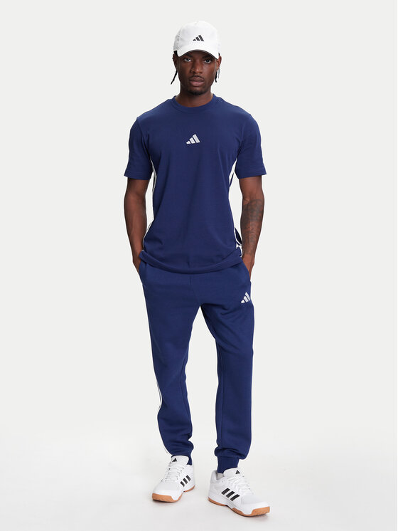 Футболка обычного кроя Essentials 3-Stripes JE6399 Adidas, синий — фото 2