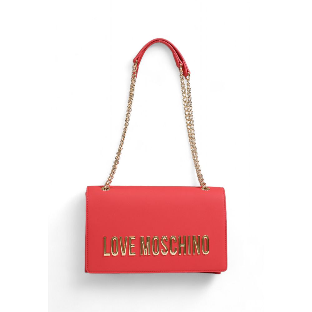 

Красная полиэтиленовая сумка LOVE MOSCHINO