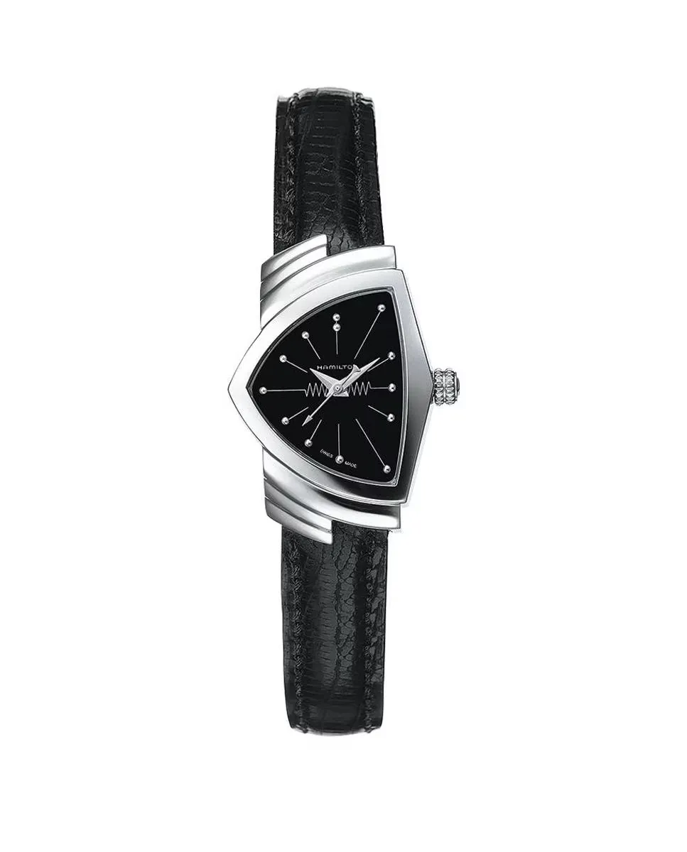 

Женские часы Ventura S H24211732 с кожаным ремешком Hamilton, черный