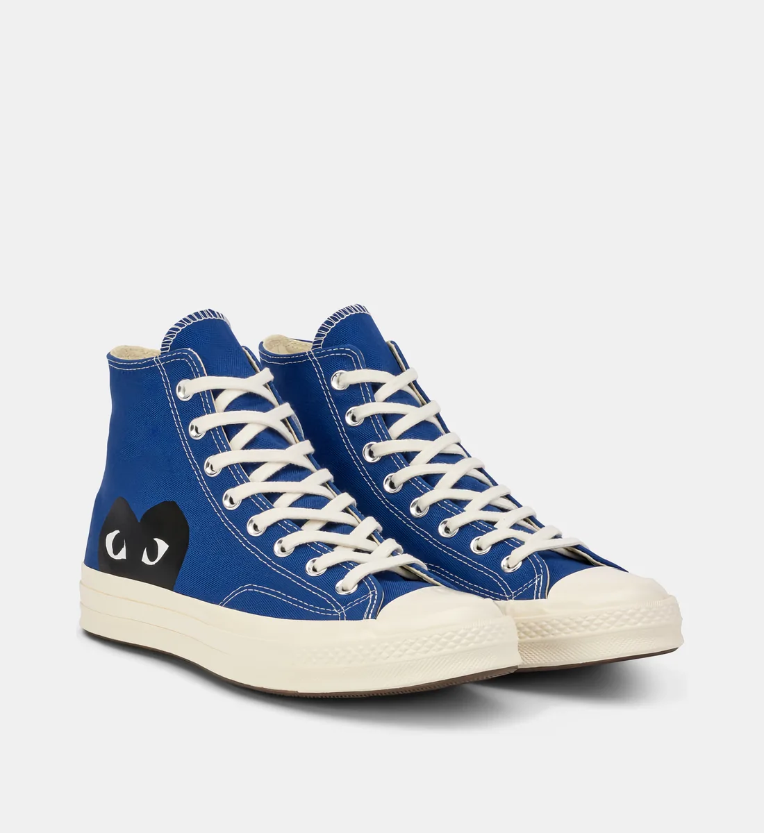 Высокие кеды Comme des Garçons PLAY X Converse из хлопка, голубой — фото 2