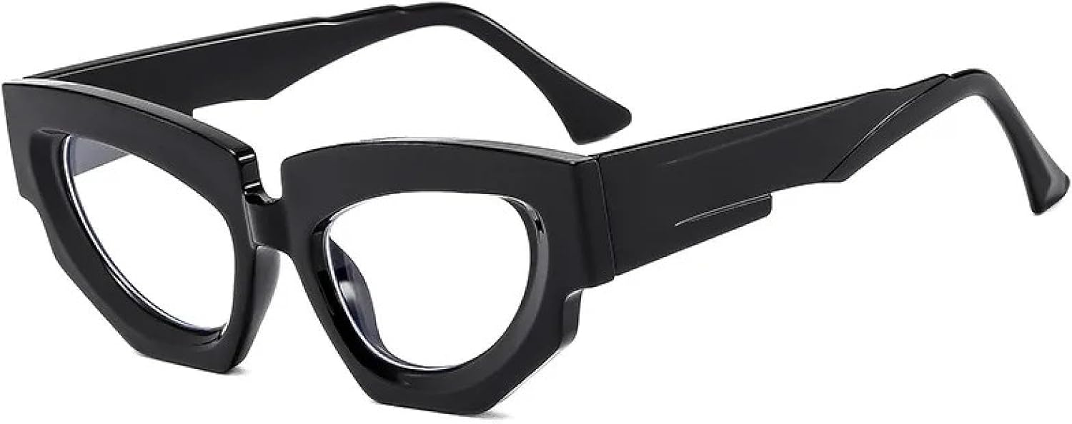 

Модные женские солнцезащитные очки «кошачий глаз» для активного отдыха на открытом воздухе, ретро-очки с защитой от УФ-излучения UV400, трендовые мужские очки TVTBBVV, Black Clear