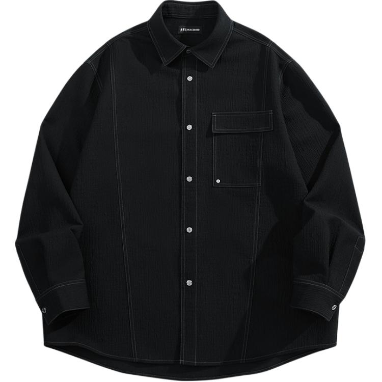 

Повседневная рубашка мужская PEACEBIRD MEN, черный, batch 1