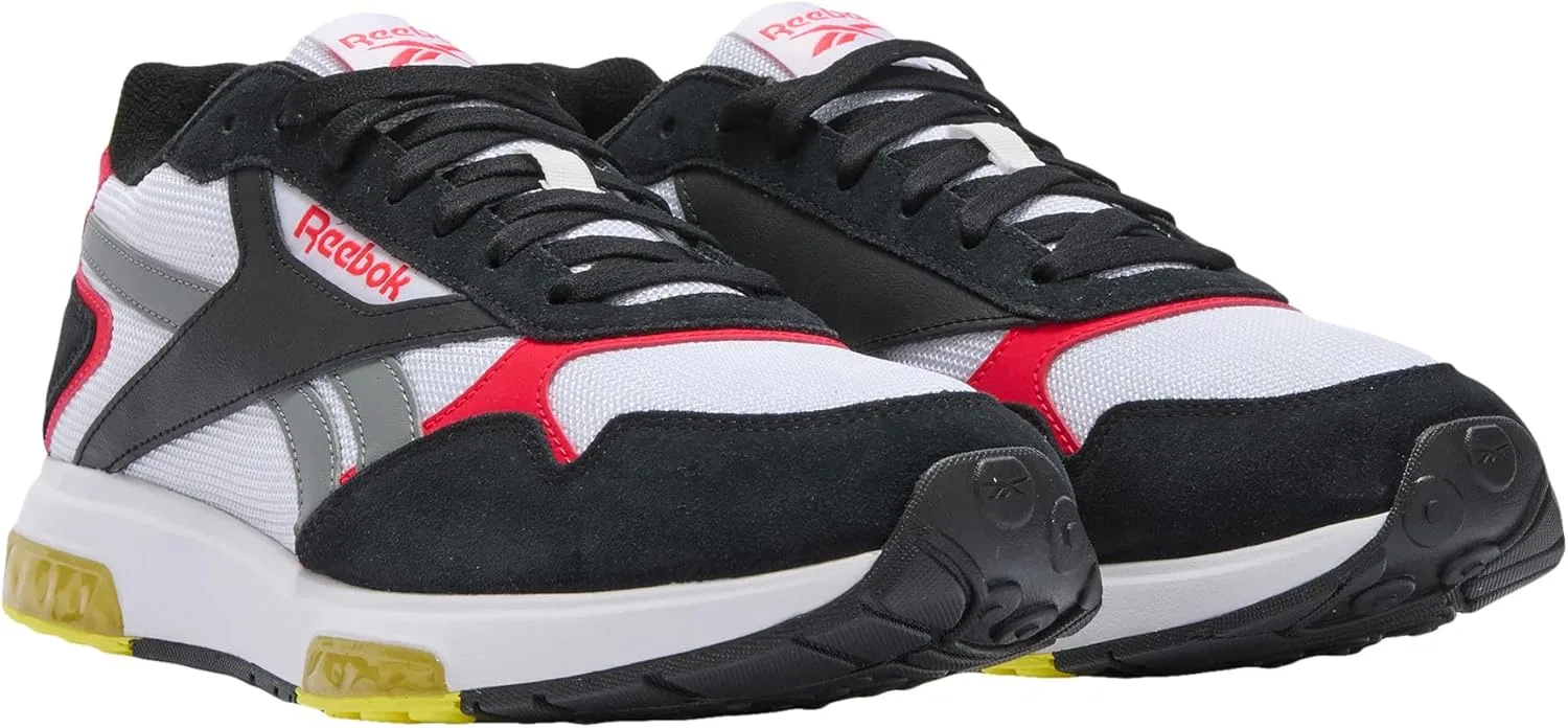 Кроссовки Reebok Unisex Glide DMX, White Black Energy Red — фото 2