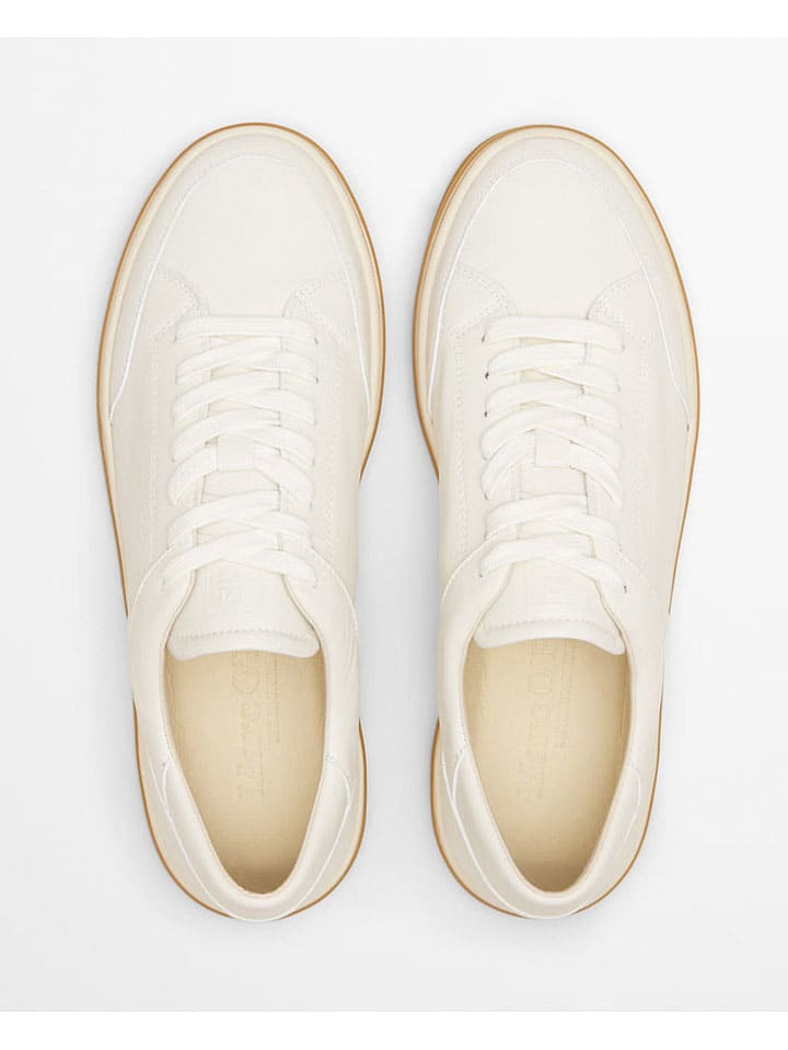 Marc O'Polo Shoes Кожаные кроссовки "Энрике" кремового цвета — фото 4