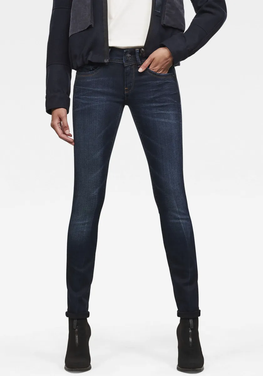 

Джинсы скинни G-STAR "Mid Waist Skinny", современная версия классического дизайна с пятью карманами, цвет Medium Aged
