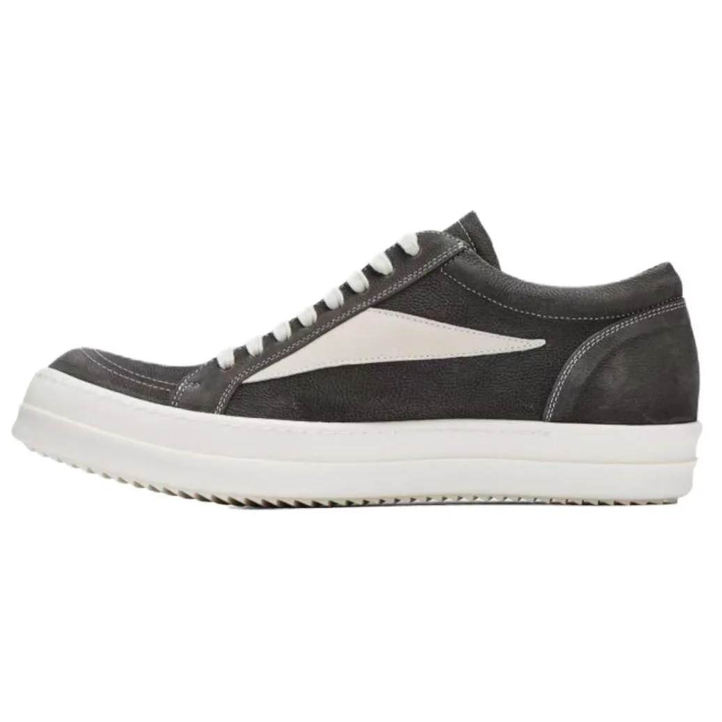 RICK OWENS Кроссовки RO Cow Leather Low top Skateboard Shoes Men's Gray