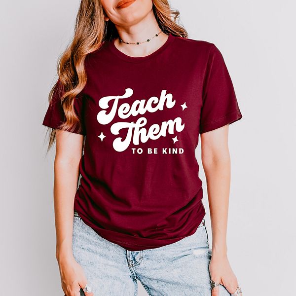 

Футболка с коротким рукавом Teach them to be kind Simply Sage Market, Maroon