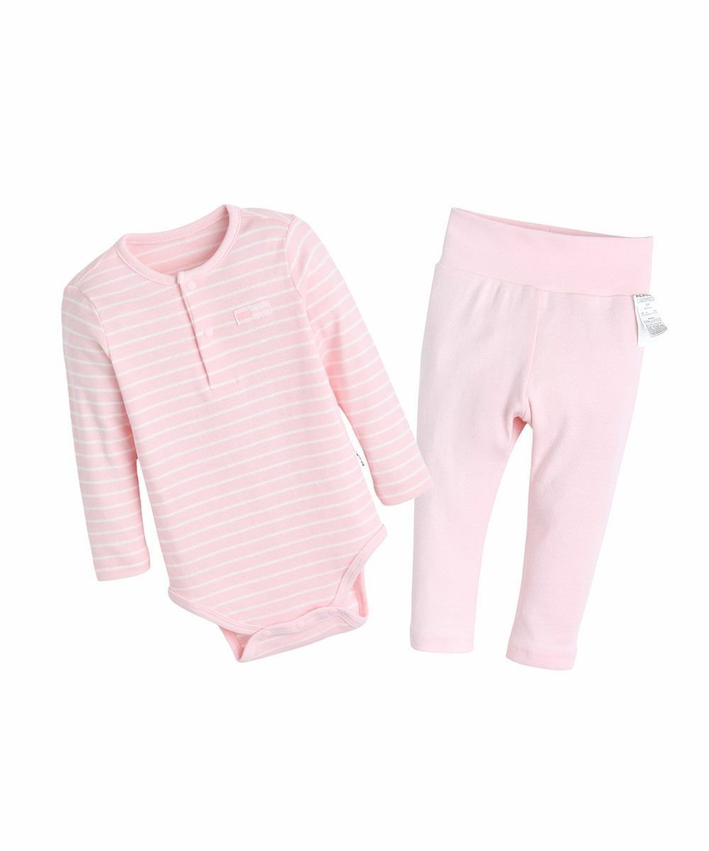 Полосатый комбинезон и брюки Moimoln, Pink