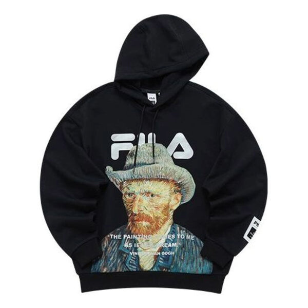 

Толстовка x van gogh museum hoodie 'black multi-color' Fila, черный