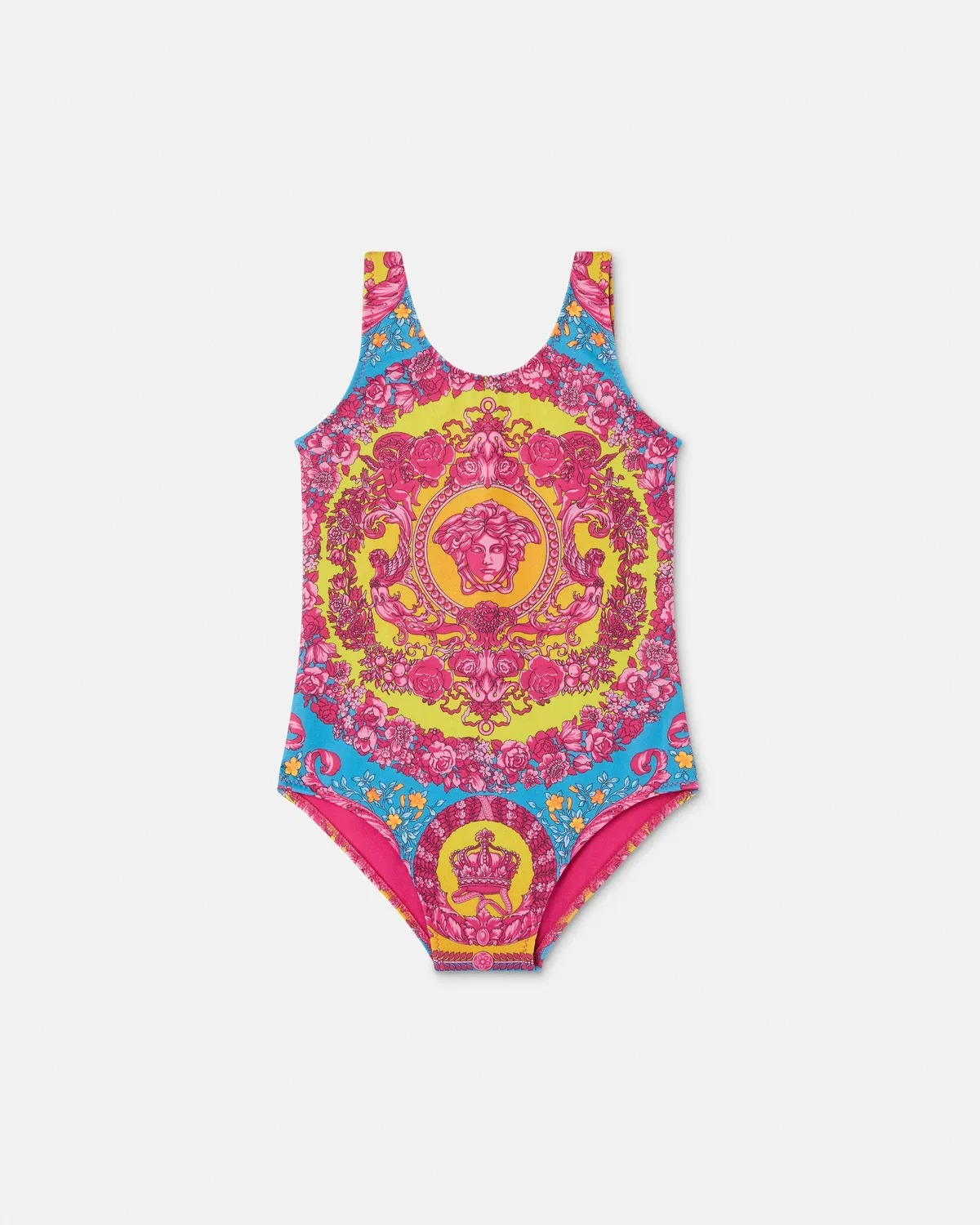 Детский слитный купальник с принтом Versace, мультиколор