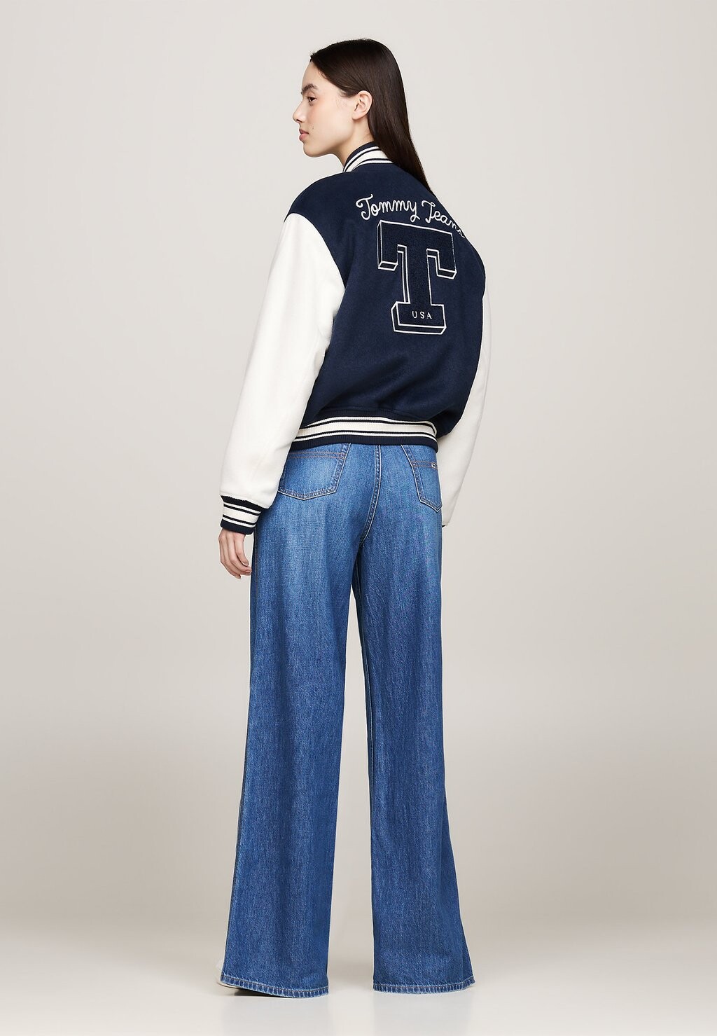 

Куртка-бомбер LETTERMAN Tommy Jeans, темно-синий