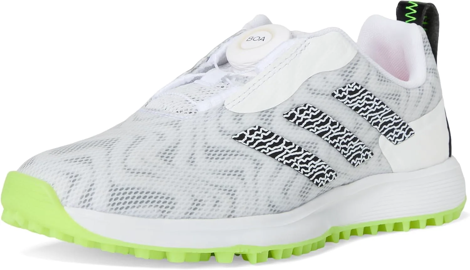 Детские кроссовки для гольфа Adidas Unisex Codechaos Boa 25 без шипов, белый/черный — фото 3