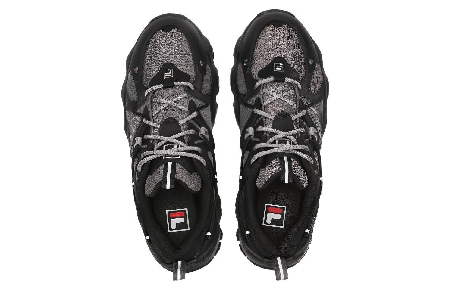 Мужские кроссовки Fluid 4 Lifestyle с низким верхом черного/серого цвета Fila — фото 4