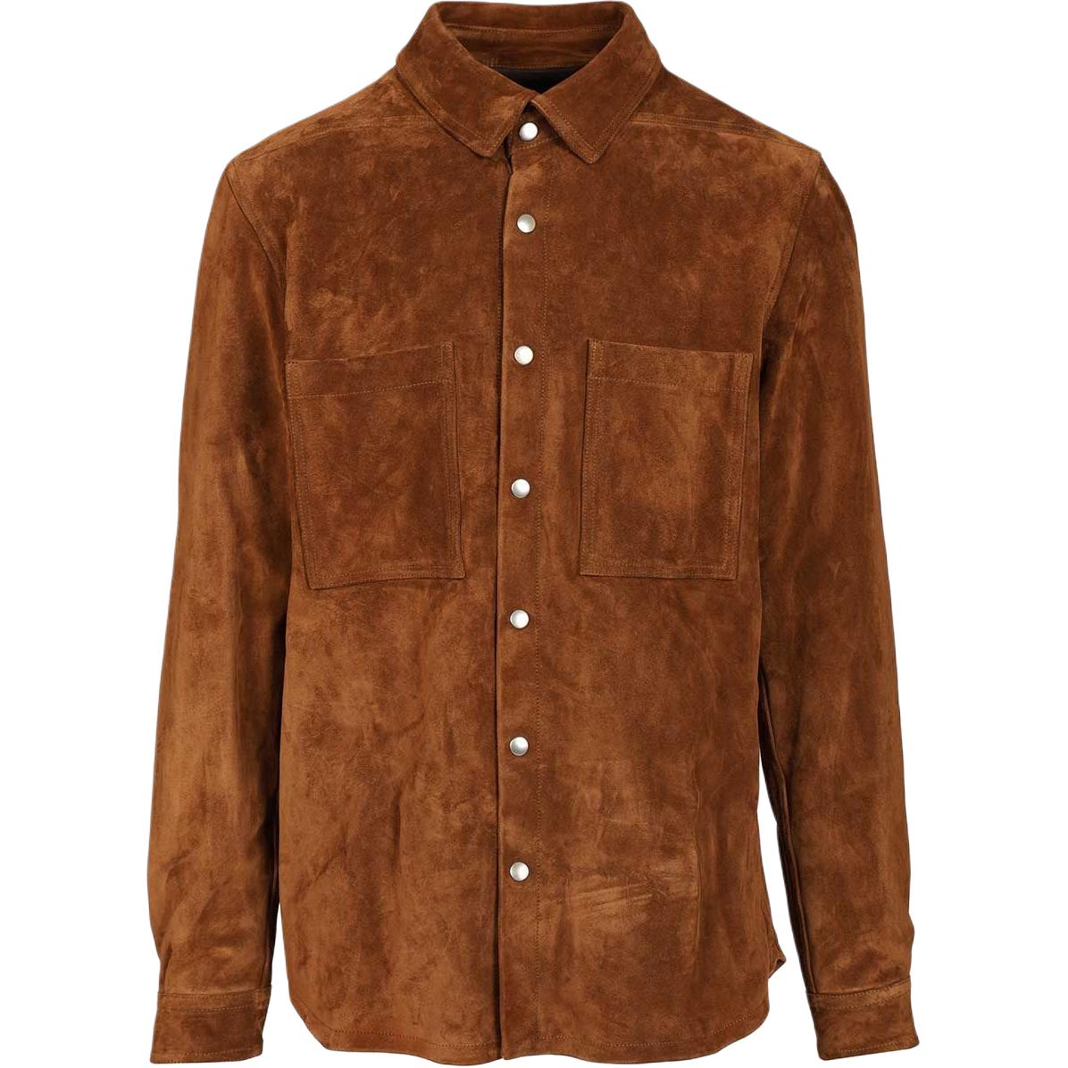 

Замшевая рубашка-куртка Rick Owens, коричневый