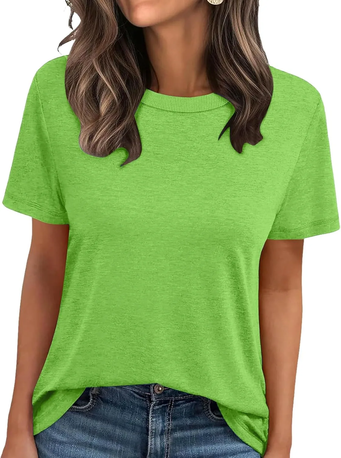 

Женская футболка с коротким рукавом и круглым вырезом, свободный крой, мягкая ткань Funnyrap