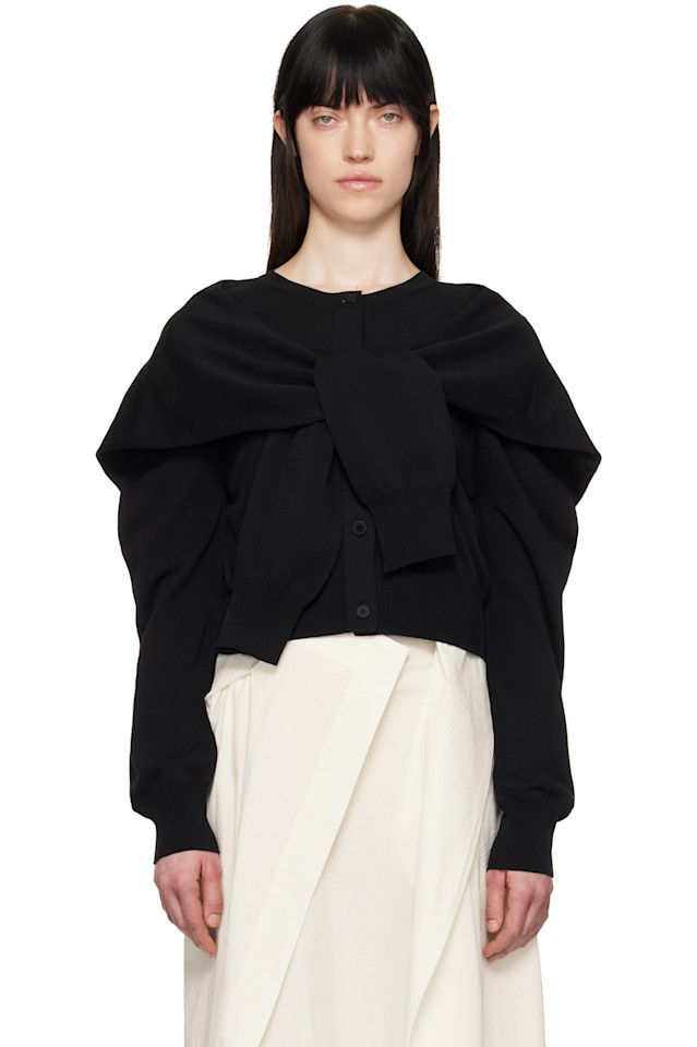 

Кардиган с четырьмя рукавами Issey Miyake, черный