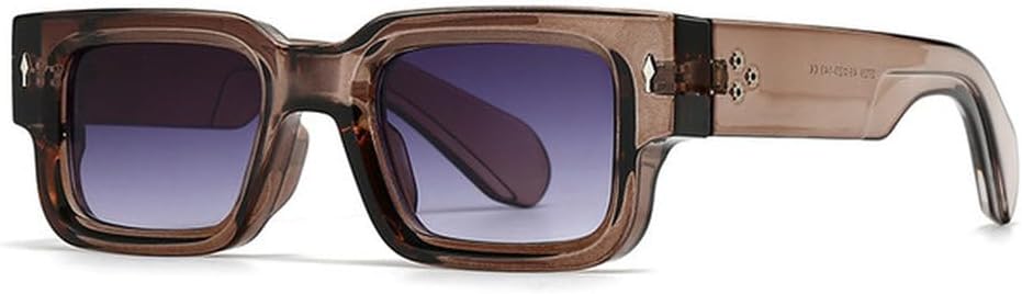 

Винтажные маленькие солнцезащитные очки для женщин и мужчин, модные ретро-очки с толстой оправой, роскошные мужские солнцезащитные очки с защитой от УФ-излучения UV400 TVTBBVV, Tea Grey