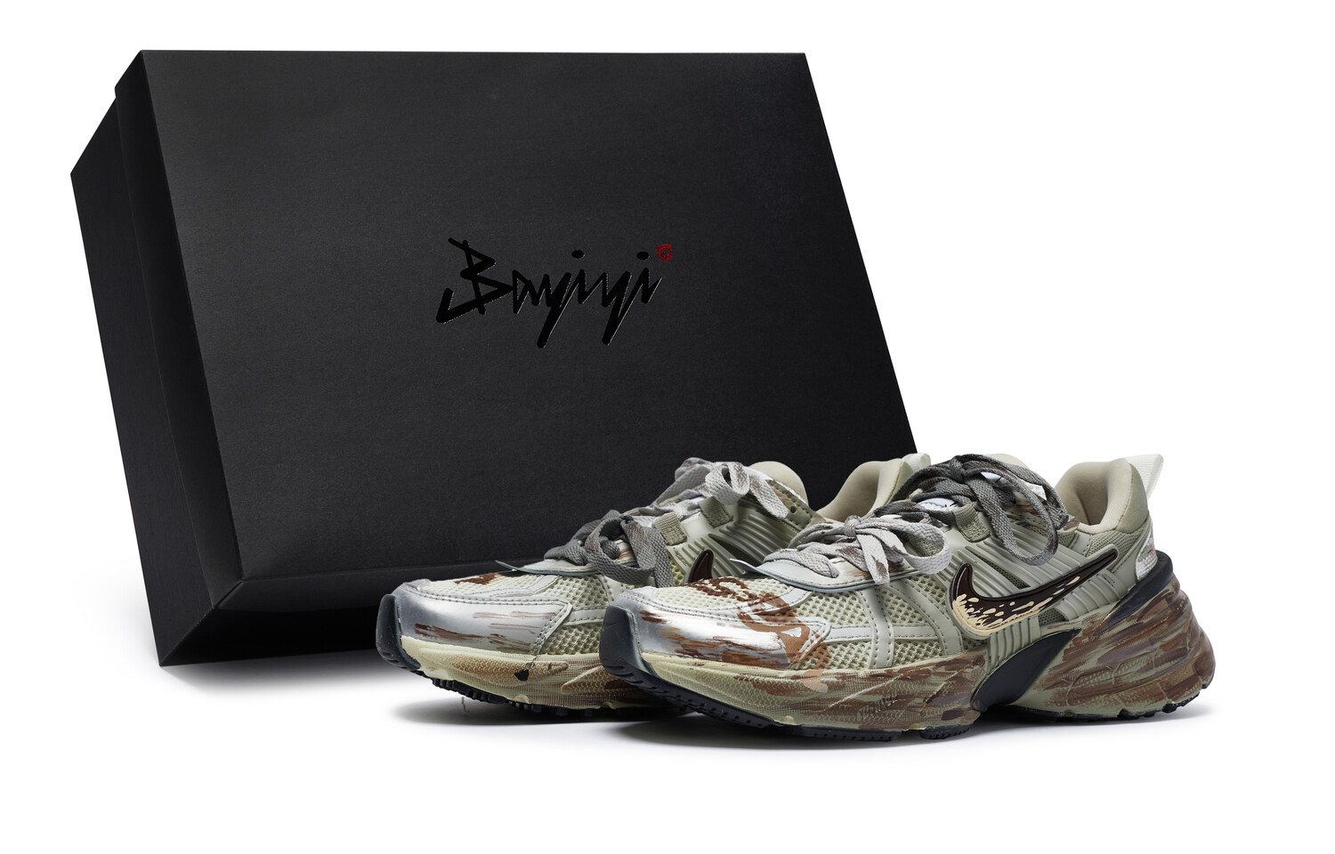 

Кроссовки для бега V2K Run унисекс с низким верхом, зеленые/коричневые Nike
