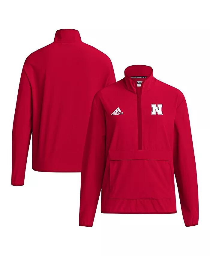 

Мужская толстовка Scarlet Nebraska Huskers Coaches Sideline Half Zip adidas