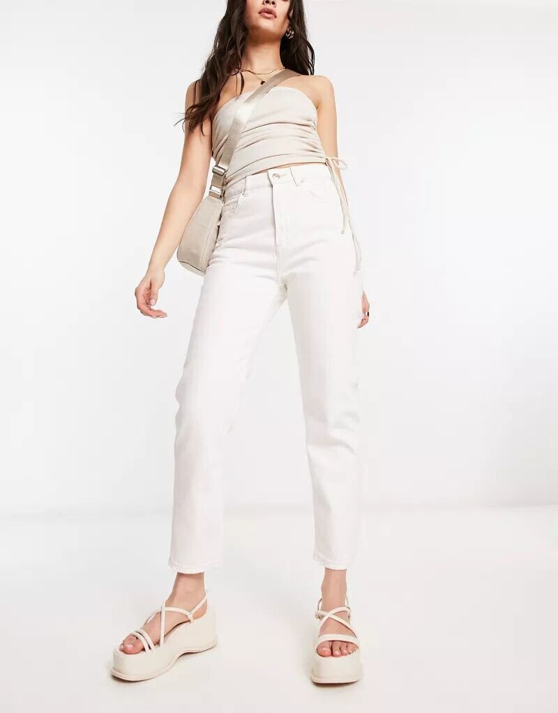 

Белые узкие джинсы длиной до щиколотки Bershka