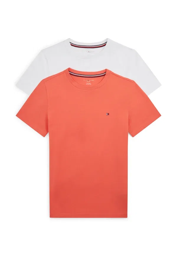 Футболка Tommy Hilfiger 2P cn tee ss undershirt, белый/коралловый — фото 4