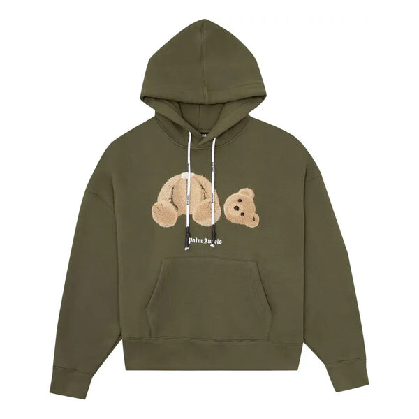 

Толстовка ss21 bear hoodie 'military brown' Palm Angels, зеленый