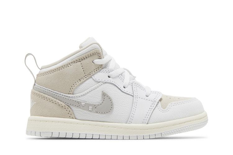Кроссовки Air Jordan Air Jordan 1 Mid SE Craft TD 'Inside Out - White Sail', кремовый — фото 2