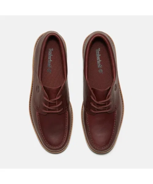 Мужские кожаные мокасины Timberland Authentic Light бордовые — фото 2
