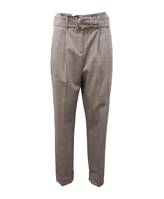 

Шерстяные брюки в клетку Michael Kors, серый