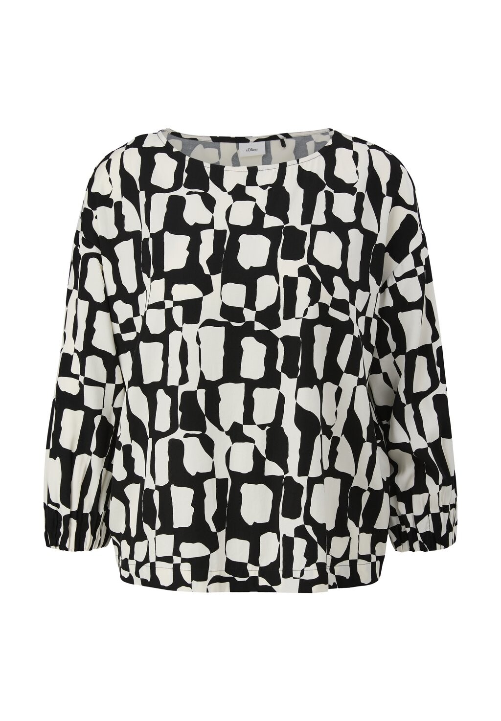 

Блузка LOCKER GESCHNITTENE MIT 3/4-ARM s.Oliver BLACK LABEL, цвет weiß