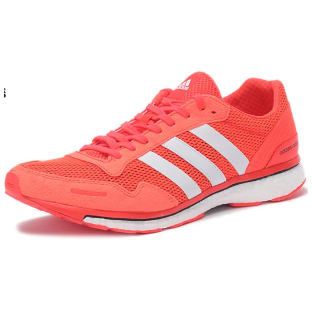 Adidas Adizero Adios SMC Slip Resistant Abrasion Resistant низкие кроссовки для бега Unisex Neon Red