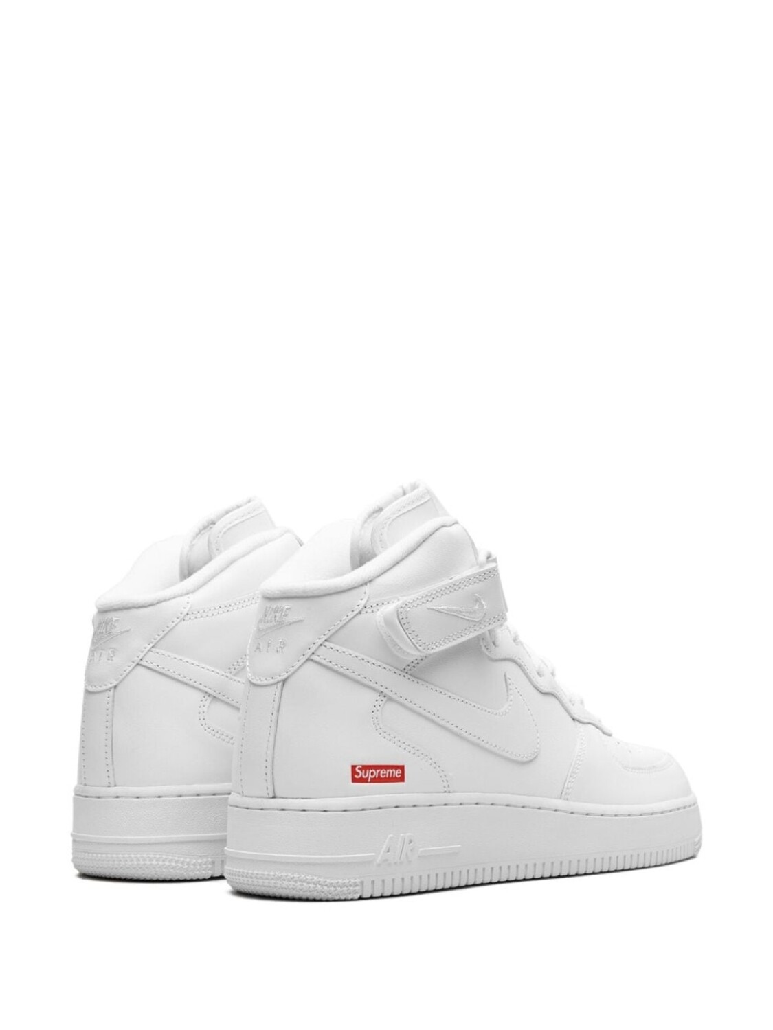 Nike кроссовки x Supreme Air Force 1 Mid "Mini Box Logo White", белый — фото 3