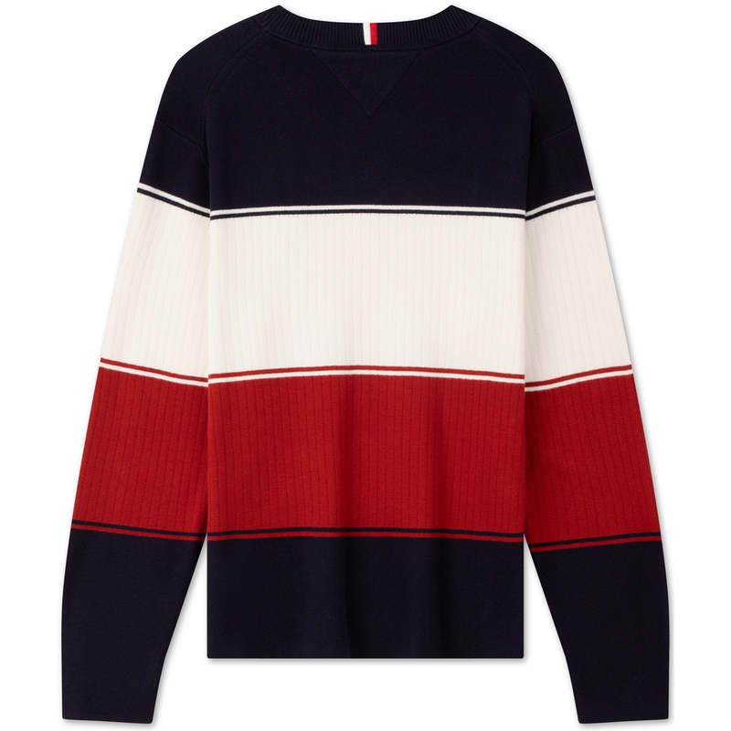 Трикотаж Men's Black, White, Red Color Block Tommy Hilfiger, черный/белый красный серый — фото 4