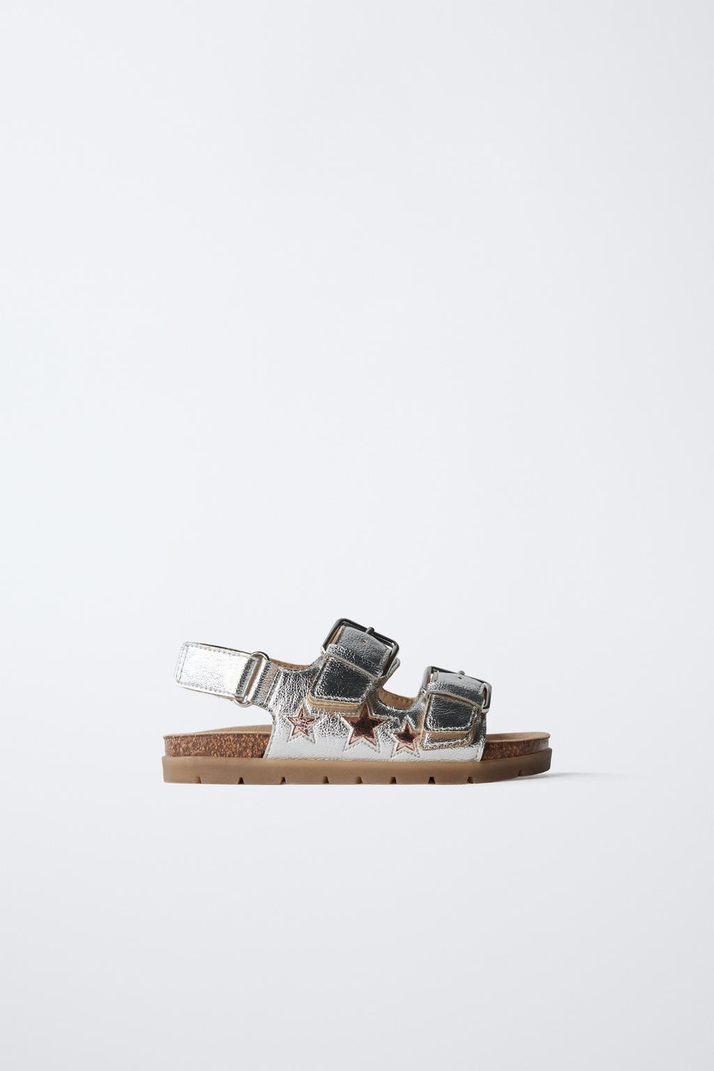 

Звездные сандалии ZARA, серебряный