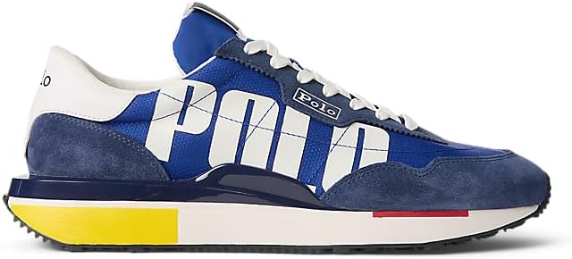 Мужские кроссовки Polo Ralph Lauren из замши и нейлона 89polo, низкие с шнуровкой, белый/синий — фото 4