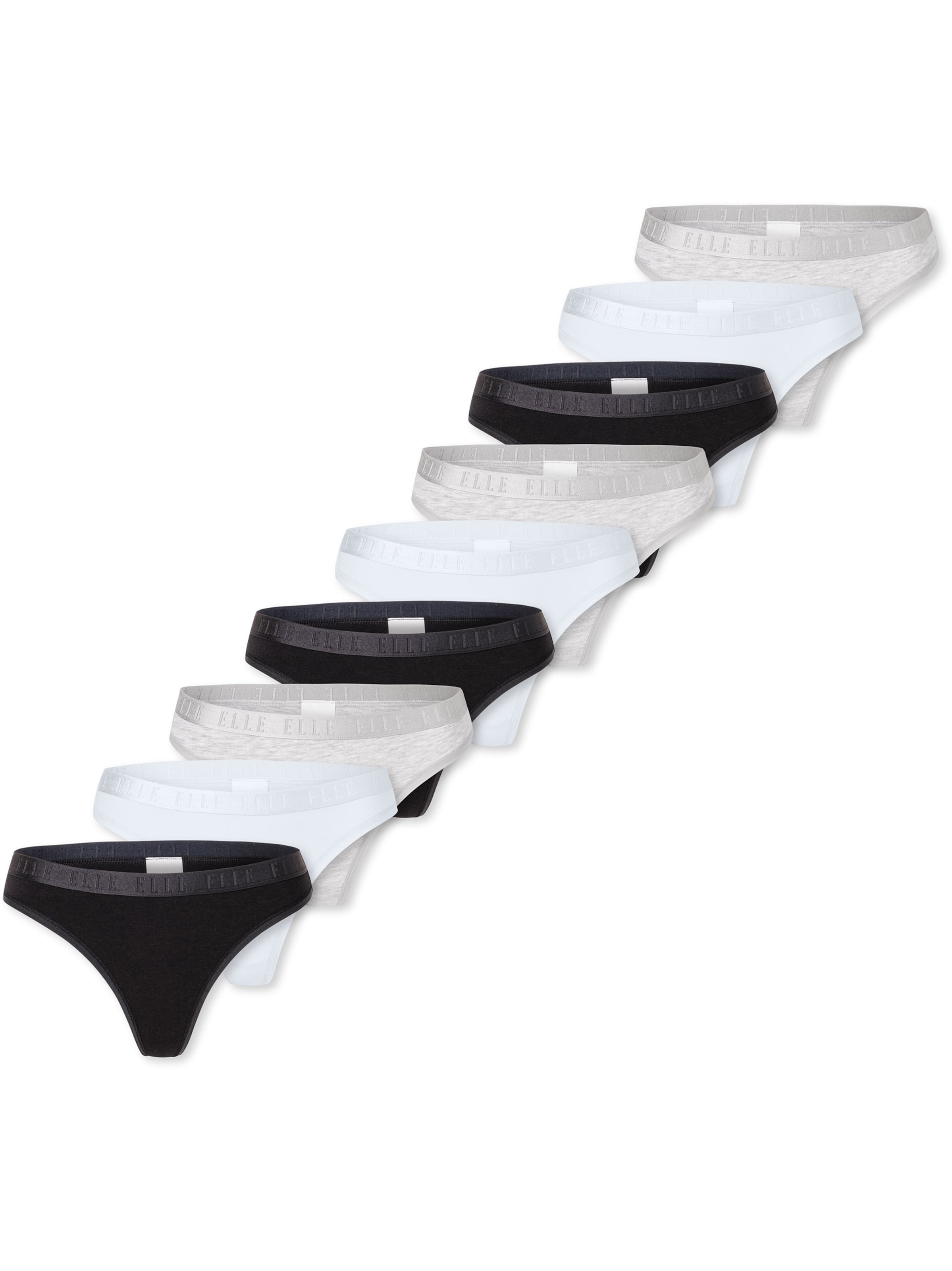 

ELLE Трусы-стринги 'Super Soft' в черном, белом, мраморном белом цветах