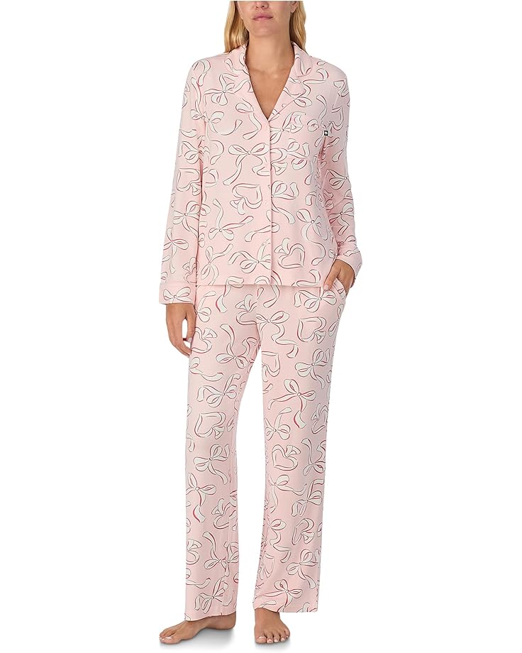 

Женский комплект пижамы Kate Spade New York Brushed Sweater Knit Jersey Long Sleeve Notch Long, Spades Ribbon