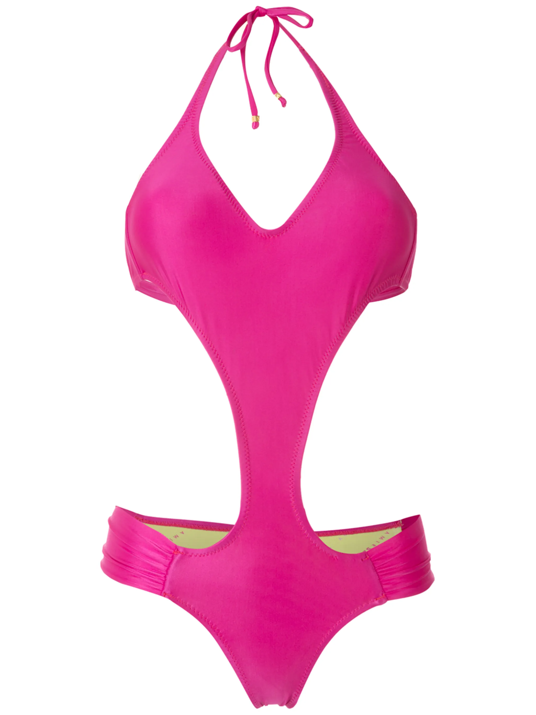 

Купальник с драпировкой и вырезами Amir Slama, розовый