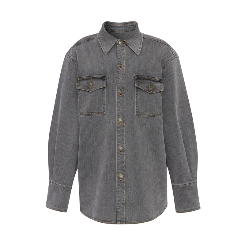 

Джинсовая куртка Deep Breath оверсайз, пепел