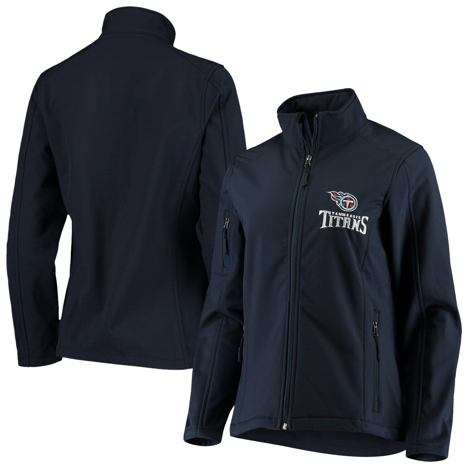 

Женская темно-синяя куртка из софтшелла Tennessee Titans с молнией во всю длину, Синий, Женская темно-синяя куртка из софтшелла Tennessee Titans с молнией во всю длину