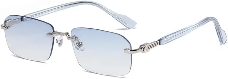 

Солнцезащитные очки в стиле ретро 2027 года, без оправы, для женщин, квадратные очки, защита от УФ-излучения и бликов, оправы для вождения, мужские очки MTZJH, C4