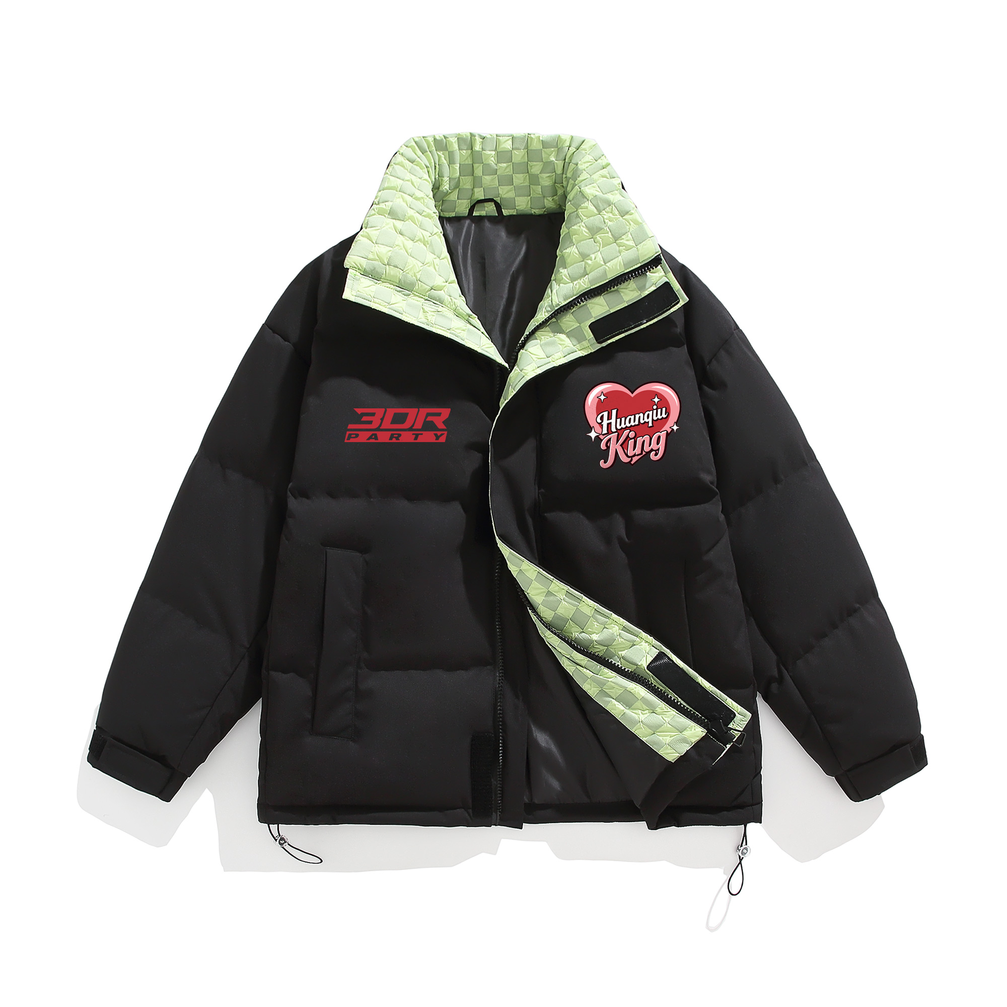 

Пуховик Unisex Stand Collar Thickened Padded Puffer Jacket HUANQIU, черный